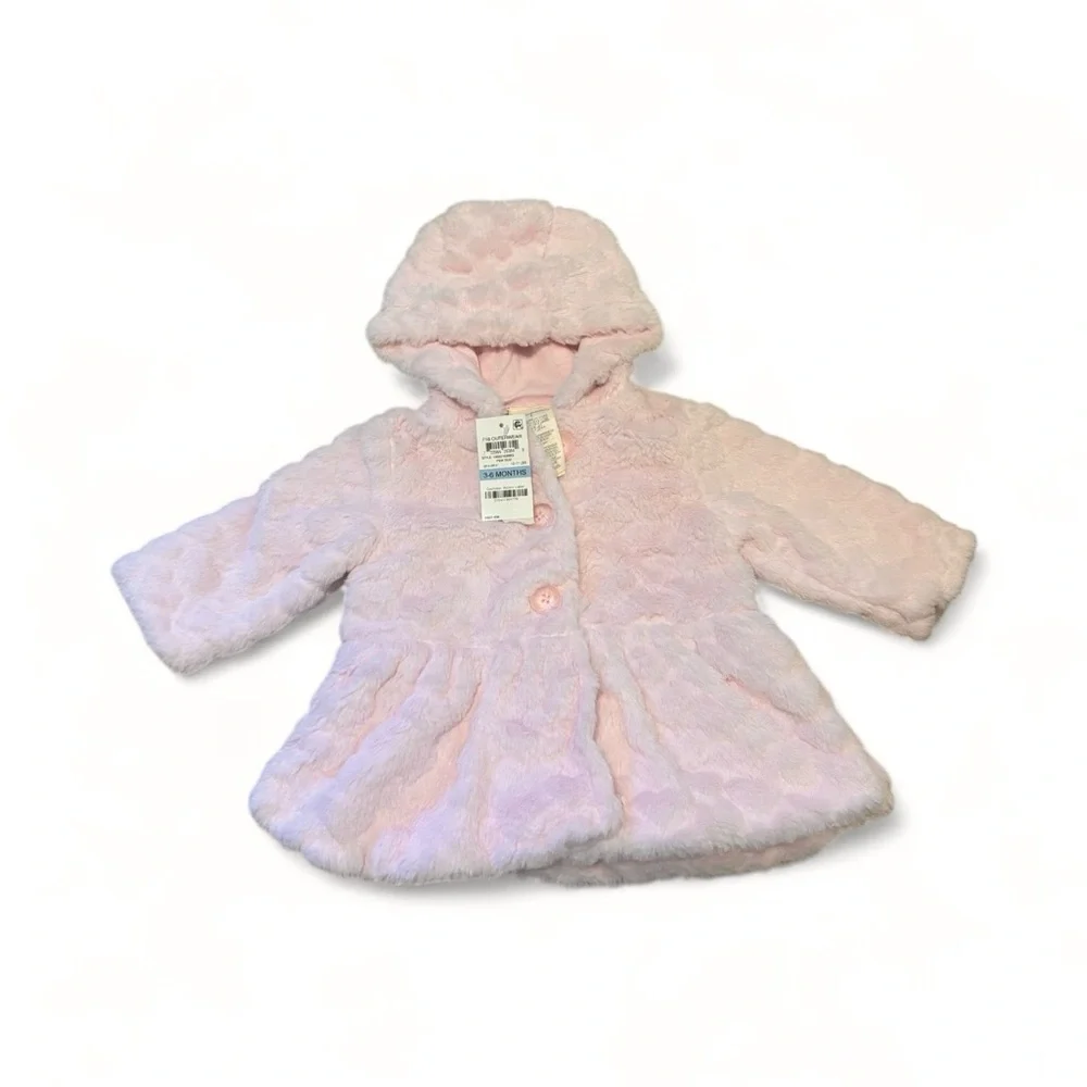 First Impressions Soft Pink Baby Coat Size 3-6 months NWT